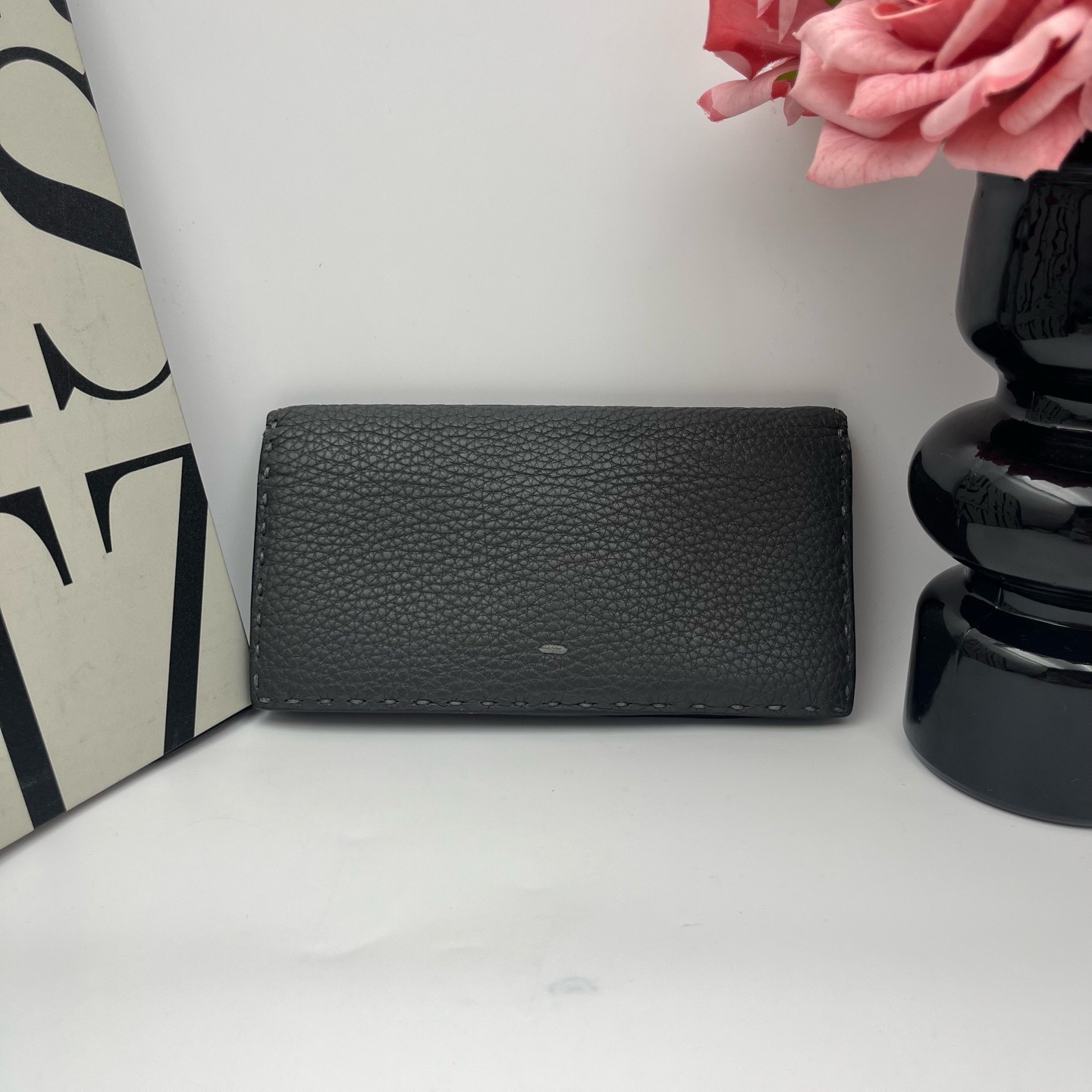 95新 FENDI/芬迪 芬迪/Fendi xy 9095 灰色全皮钱包