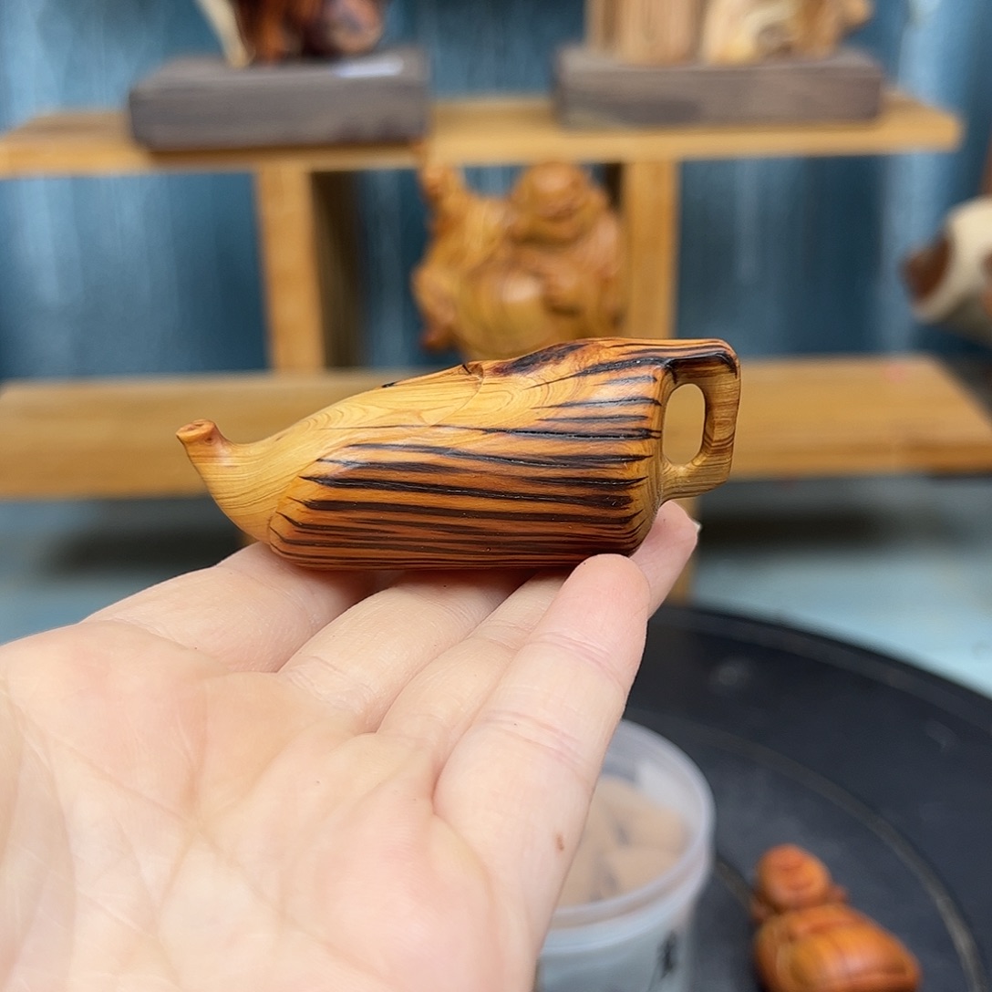 木崖柏木摆件手把件