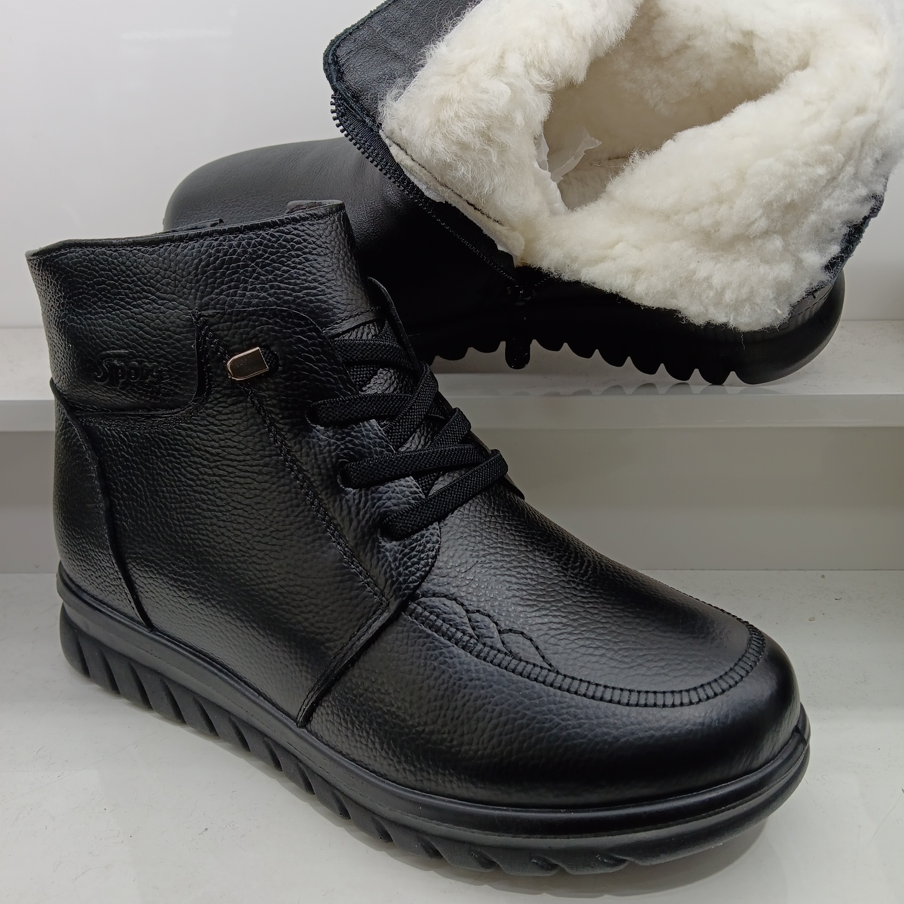 包牛皮羊毛软皮软底不讲价真家伙妈妈棉鞋