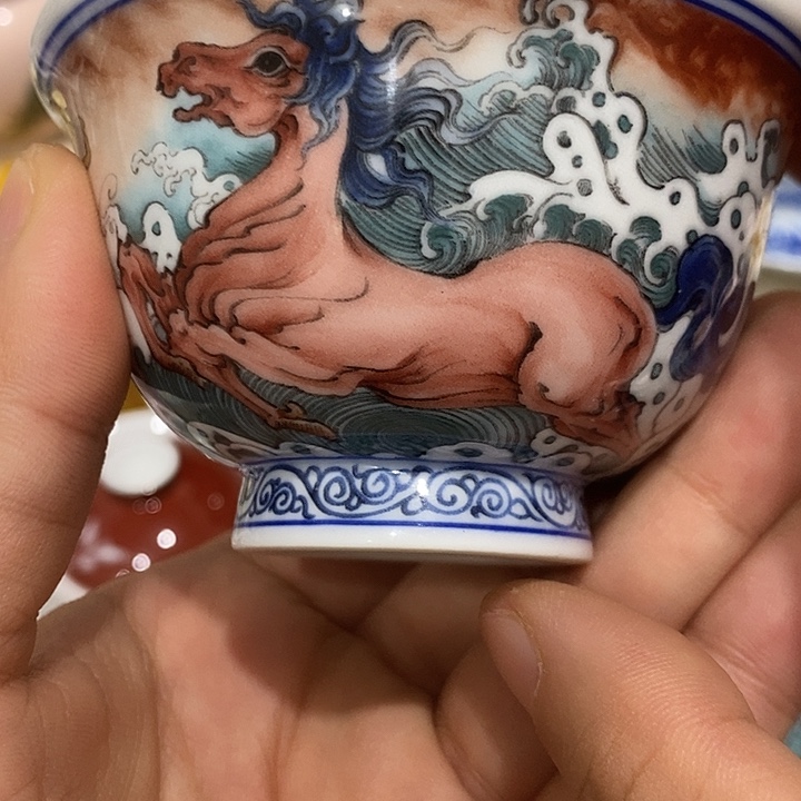 陶摆件景德镇陶瓷主人杯2334