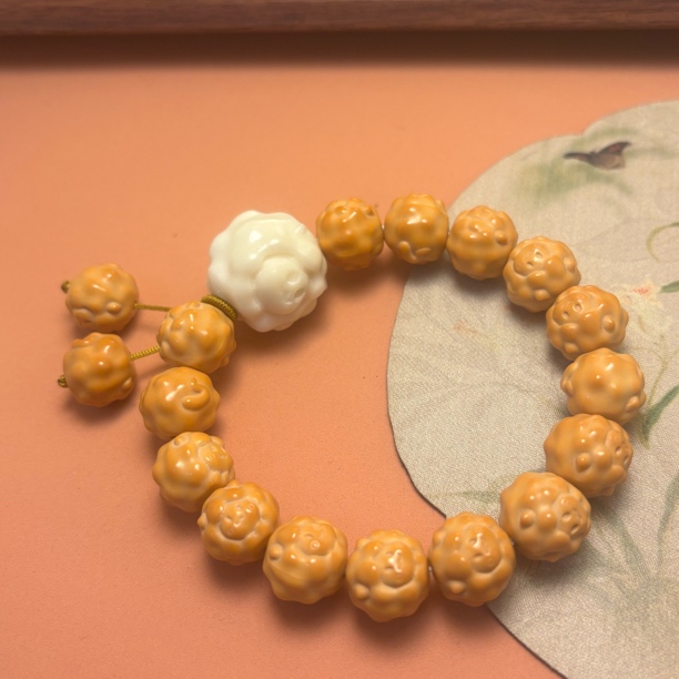 创意手工串珠DIY猴头象牙果绵羊时尚百搭文玩手链