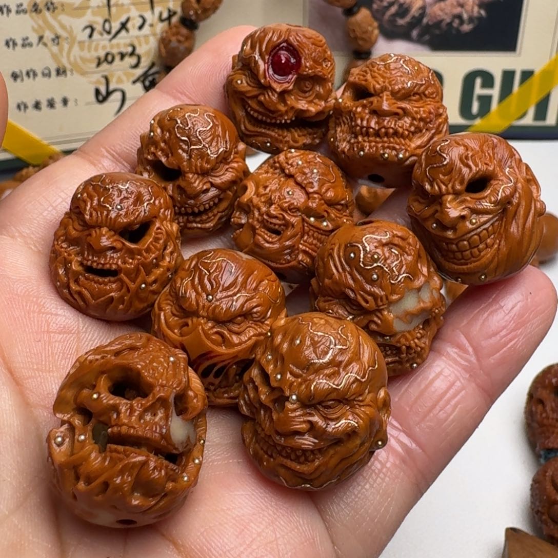 橄榄核手串夜光镶嵌