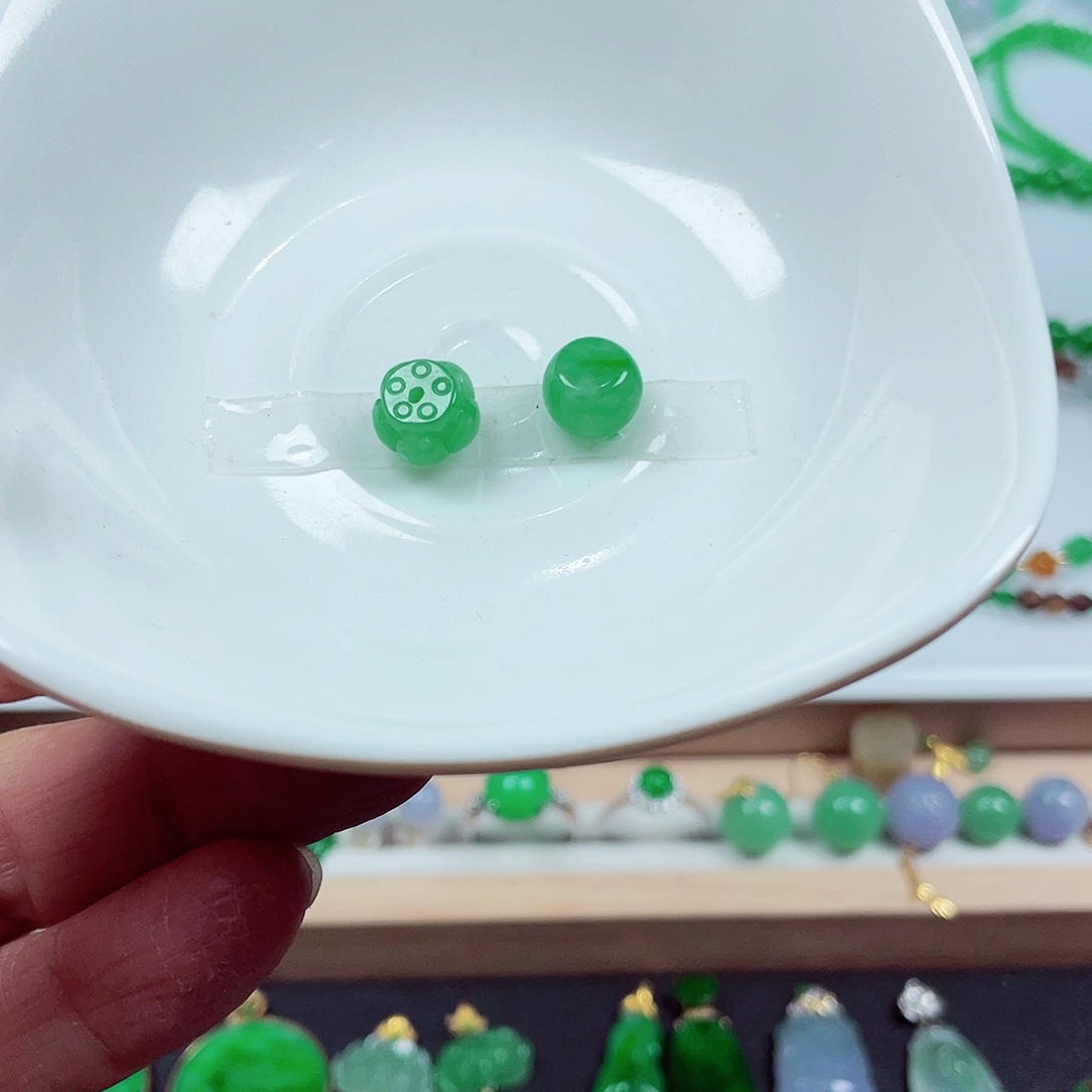 翡翠未镶嵌手链天然缅甸翡翠A货卡9