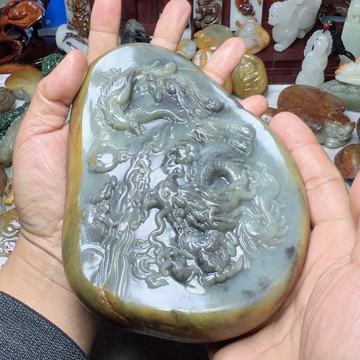 和田玉摆件未镶嵌陋*铭