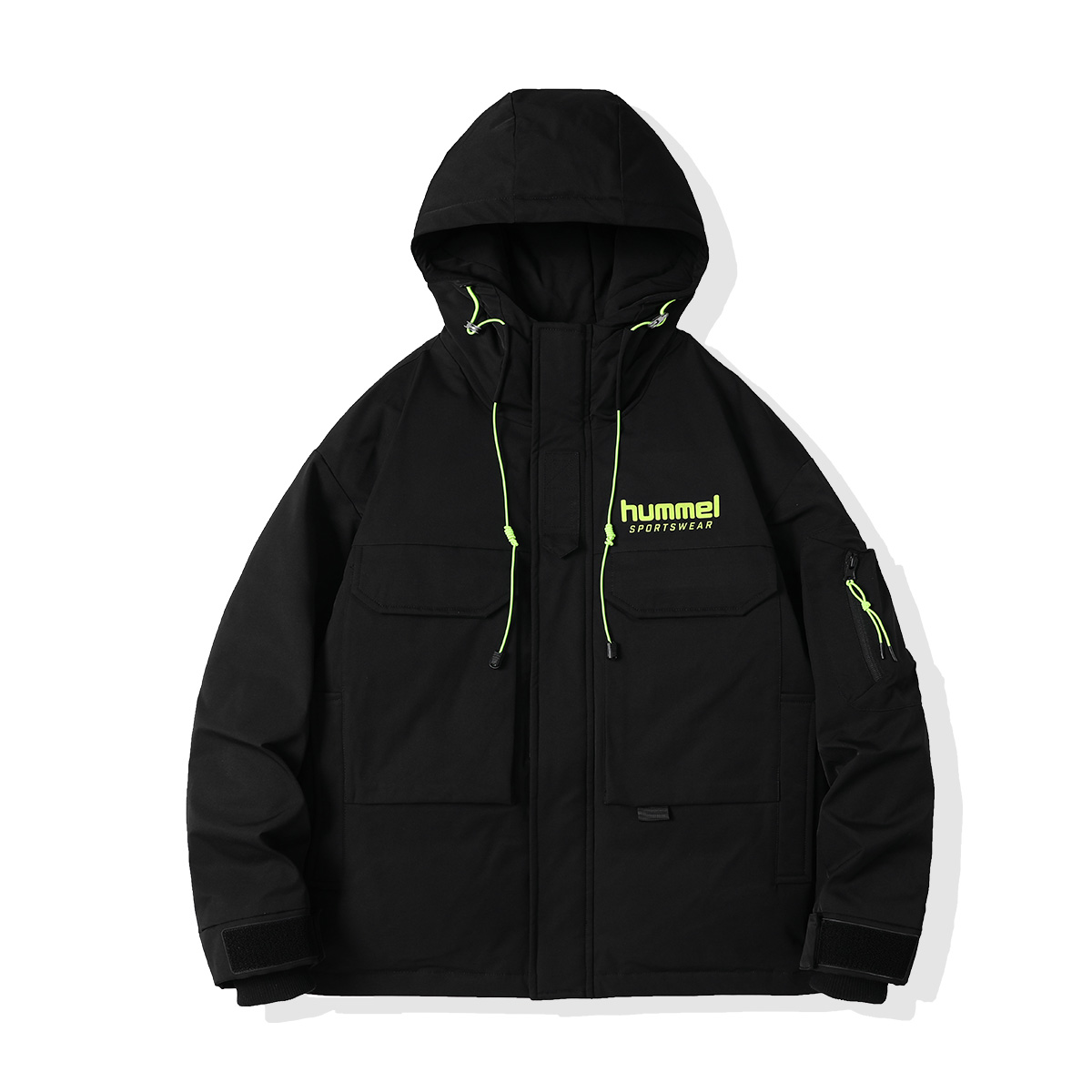 HUMMEL冬季加厚防风潮流连帽羽绒服休闲时尚保暖防寒秋冬面包服