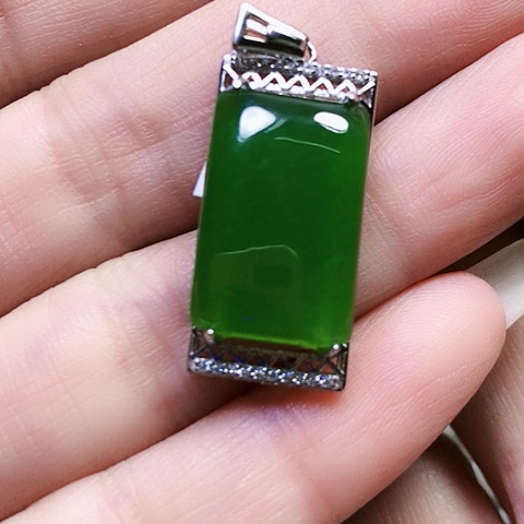 和田玉银S925镶嵌戒指