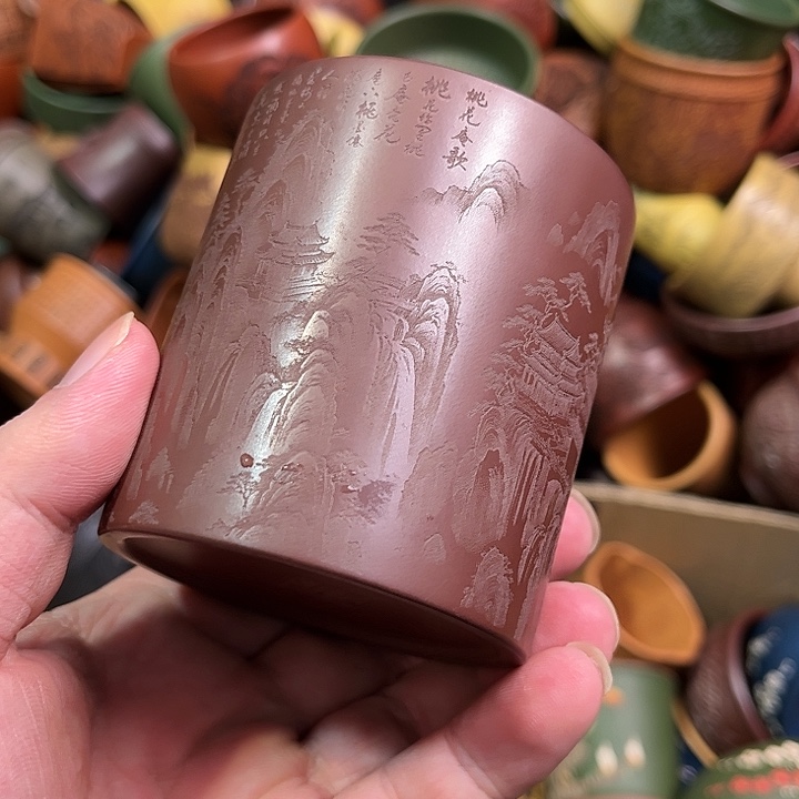 紫砂茶杯全手工紫砂主人杯