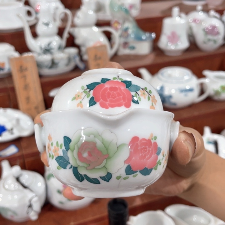 醴陵高温瓷釉下手绘160毫升