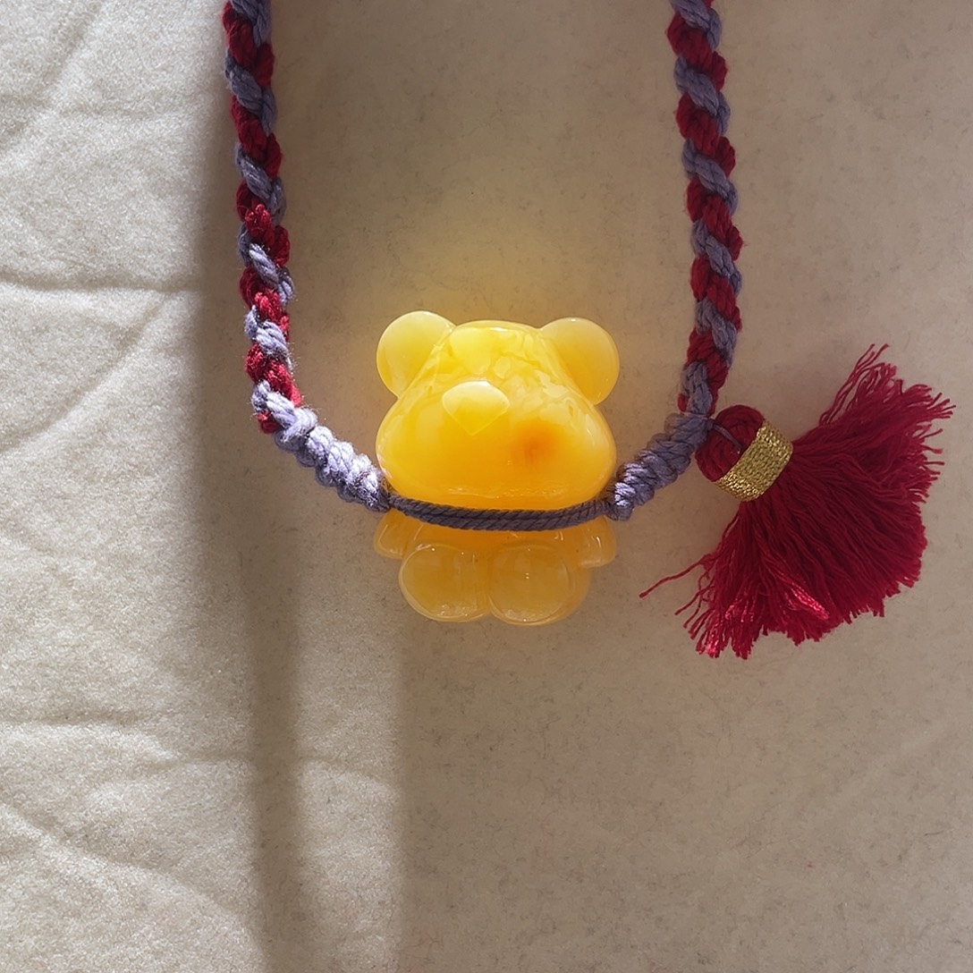 琥珀未镶嵌颈饰大气款