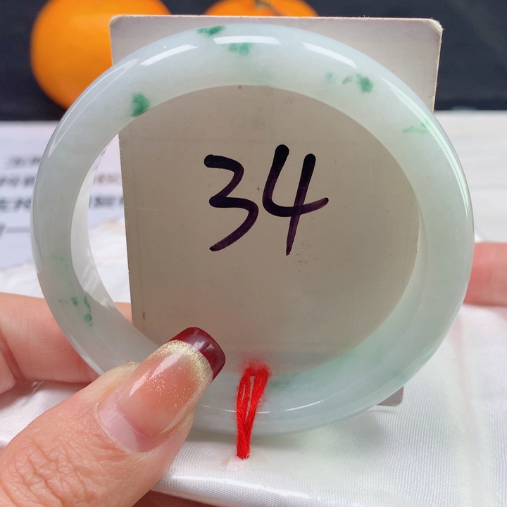 翡翠手镯未镶嵌天然翡翠55圈