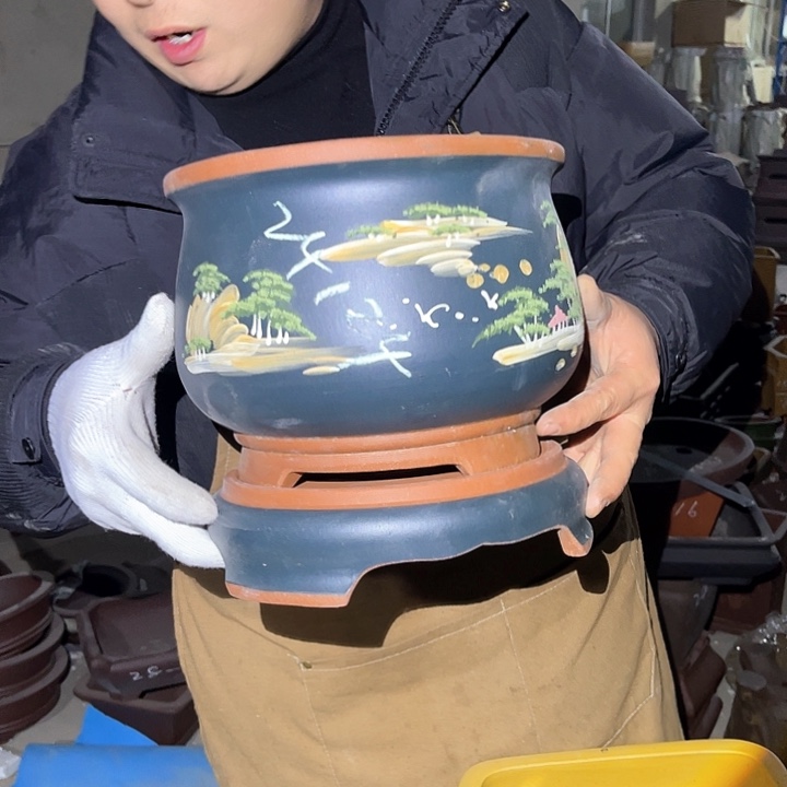 紫砂花盆紫砂等传统