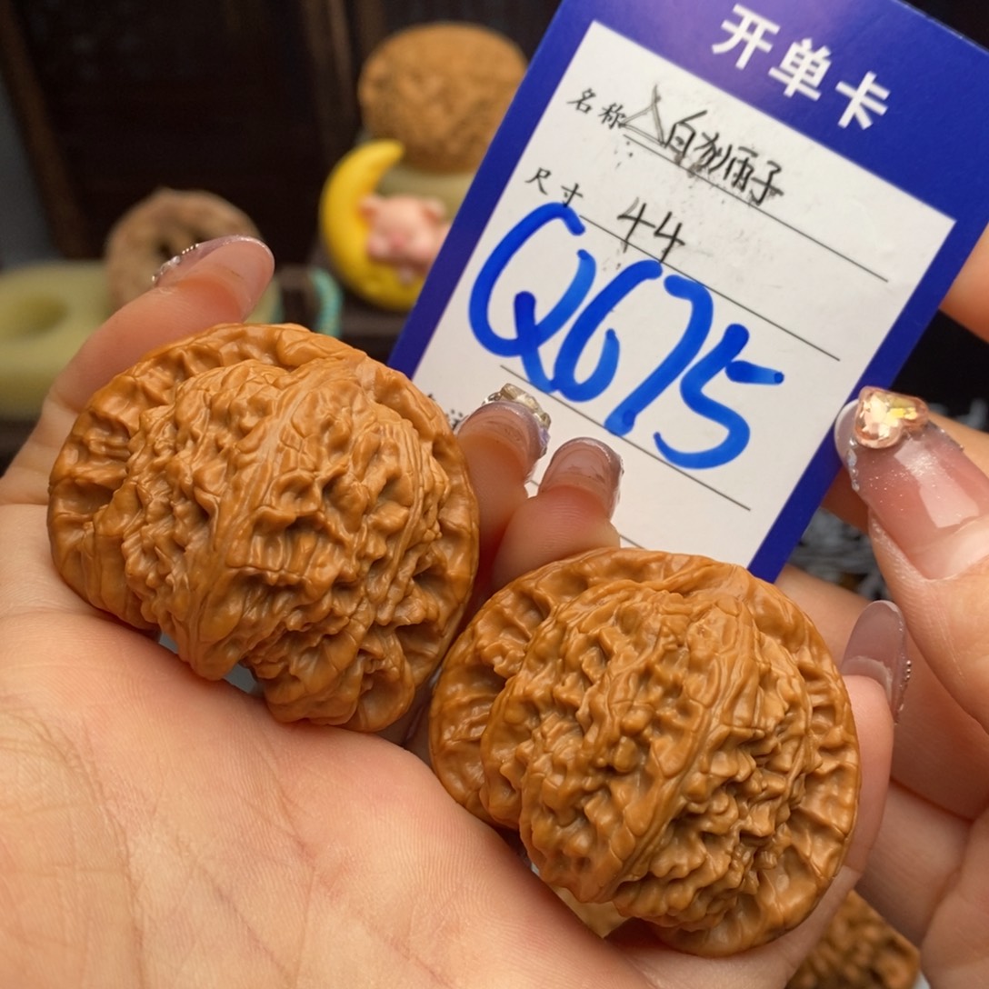 吊坠文玩核桃白狮子