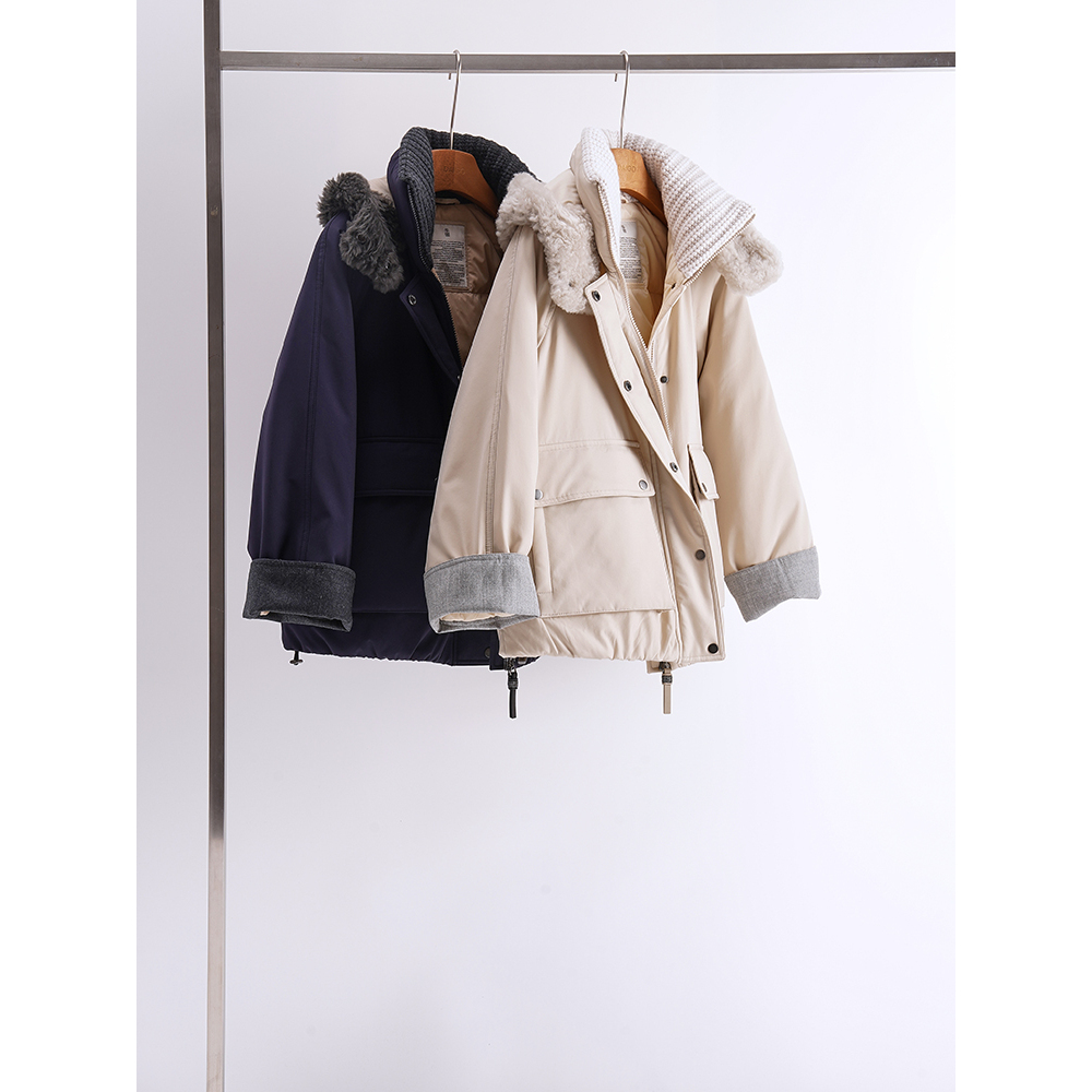 大果store【B*C小肖恩】新贵老钱~拉贡绵羊皮毛领~95鹅绒羽绒外套