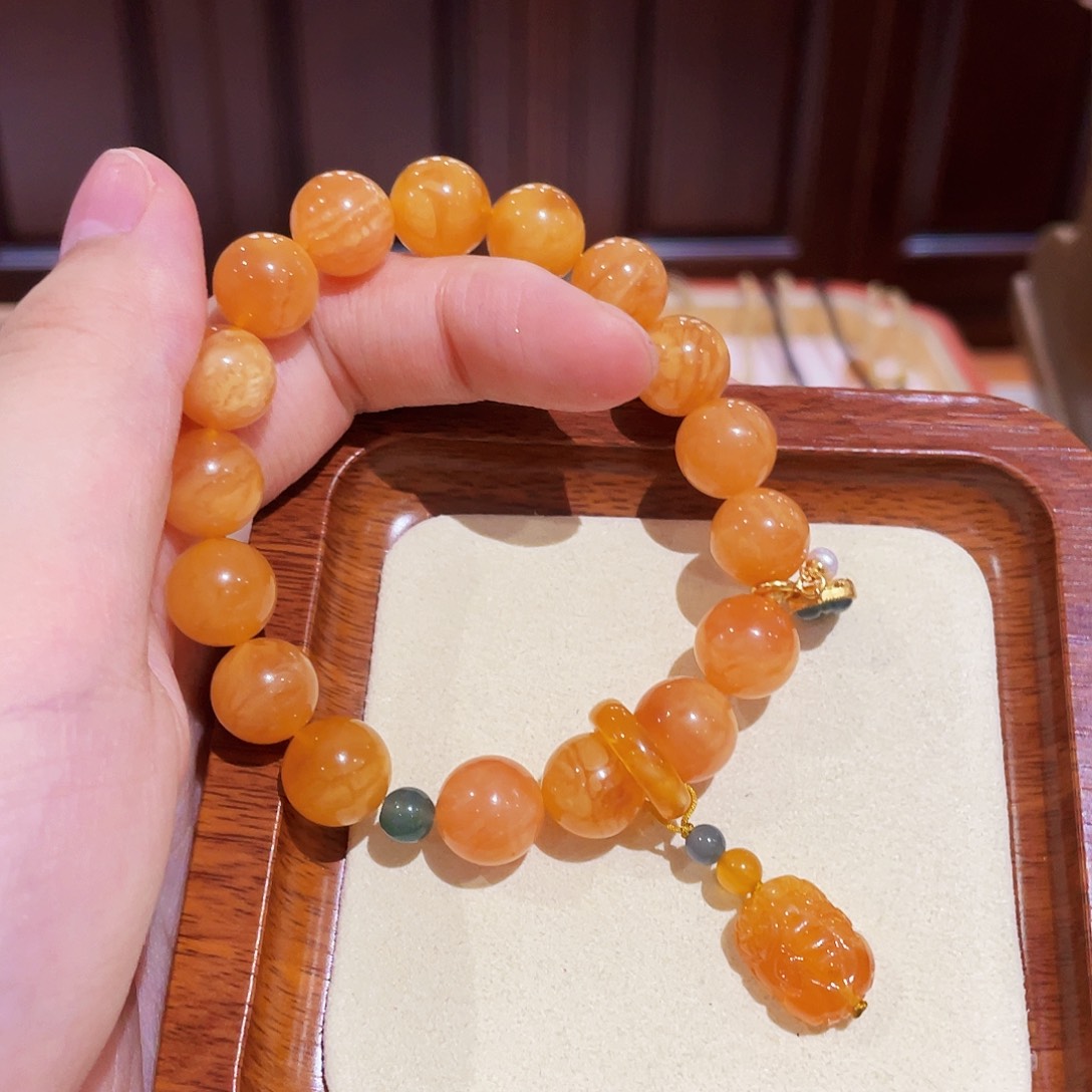 蜜蜡手链未镶嵌手串