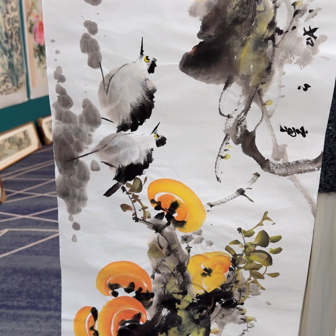 国画国画作品山水花鸟纯手绘