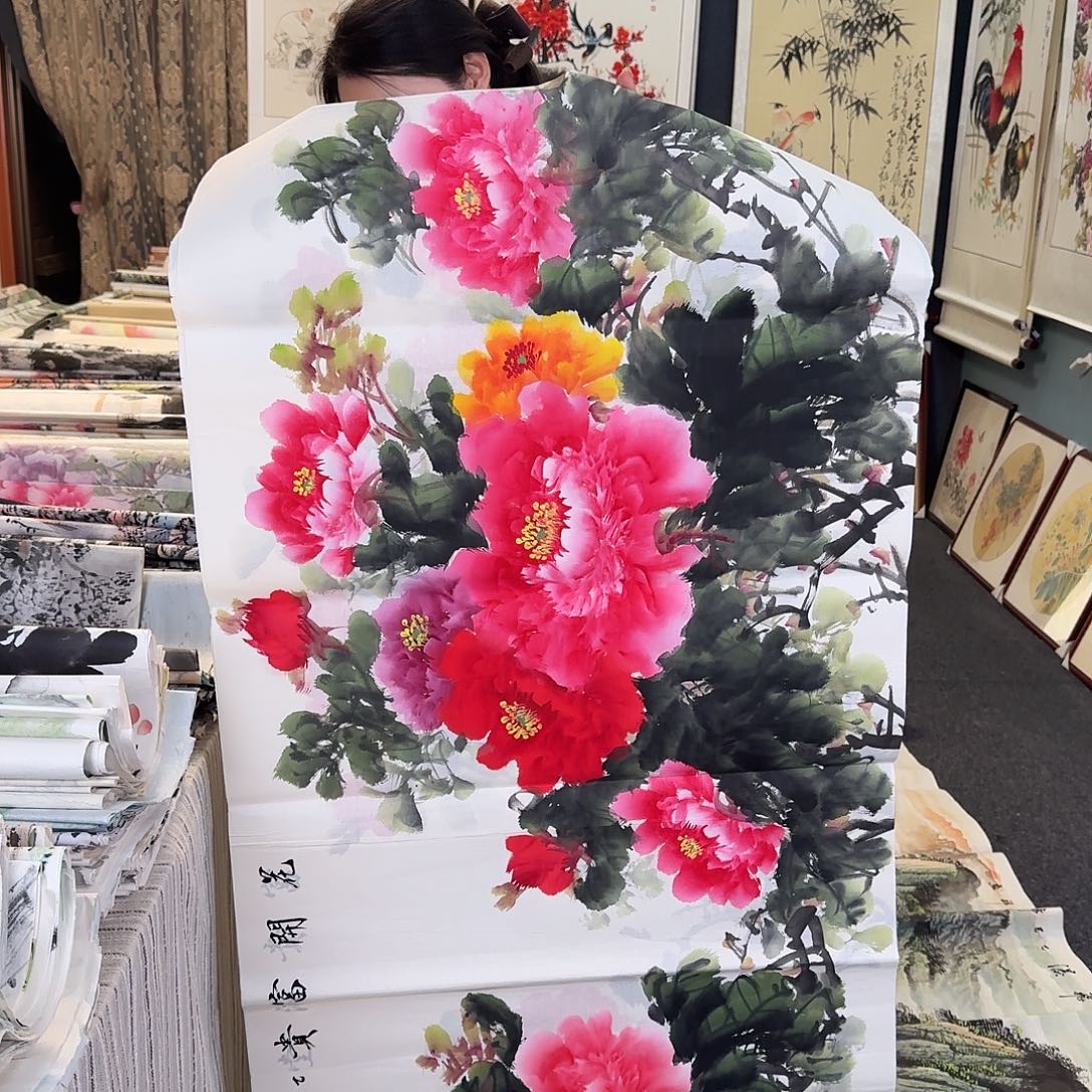 纯手绘国画作品好看四尺