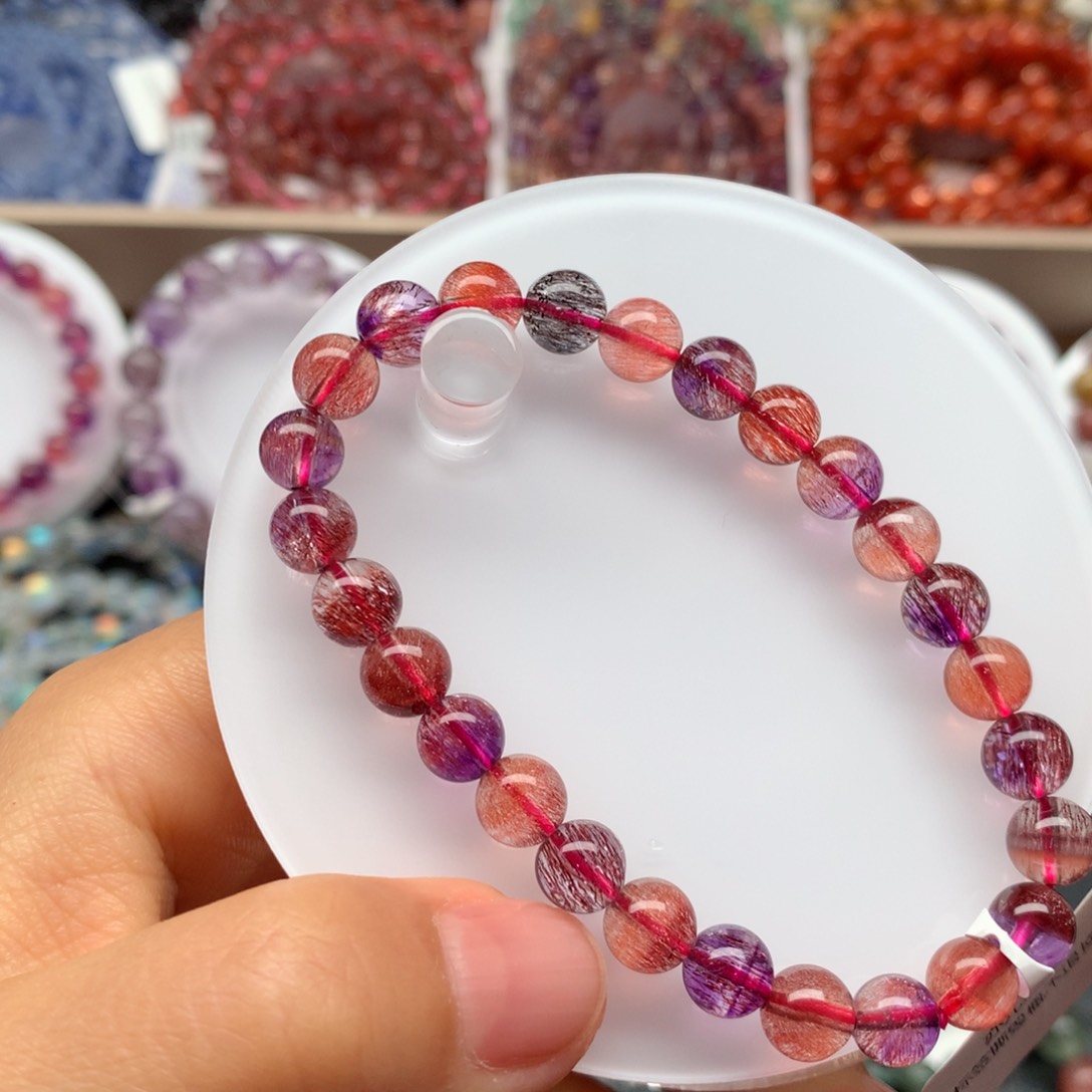 水晶手链未镶嵌稀有超七M7.3