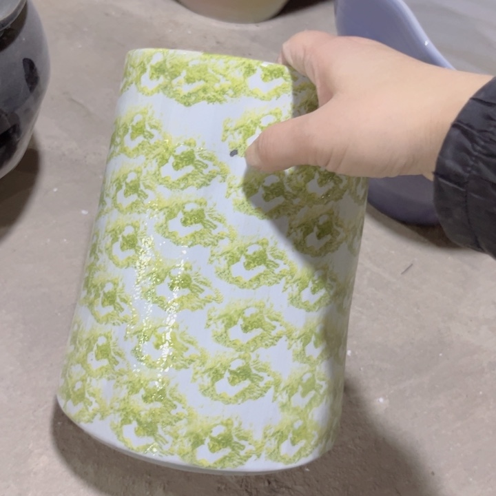 瓷片口14高21瑕景德镇陶瓷