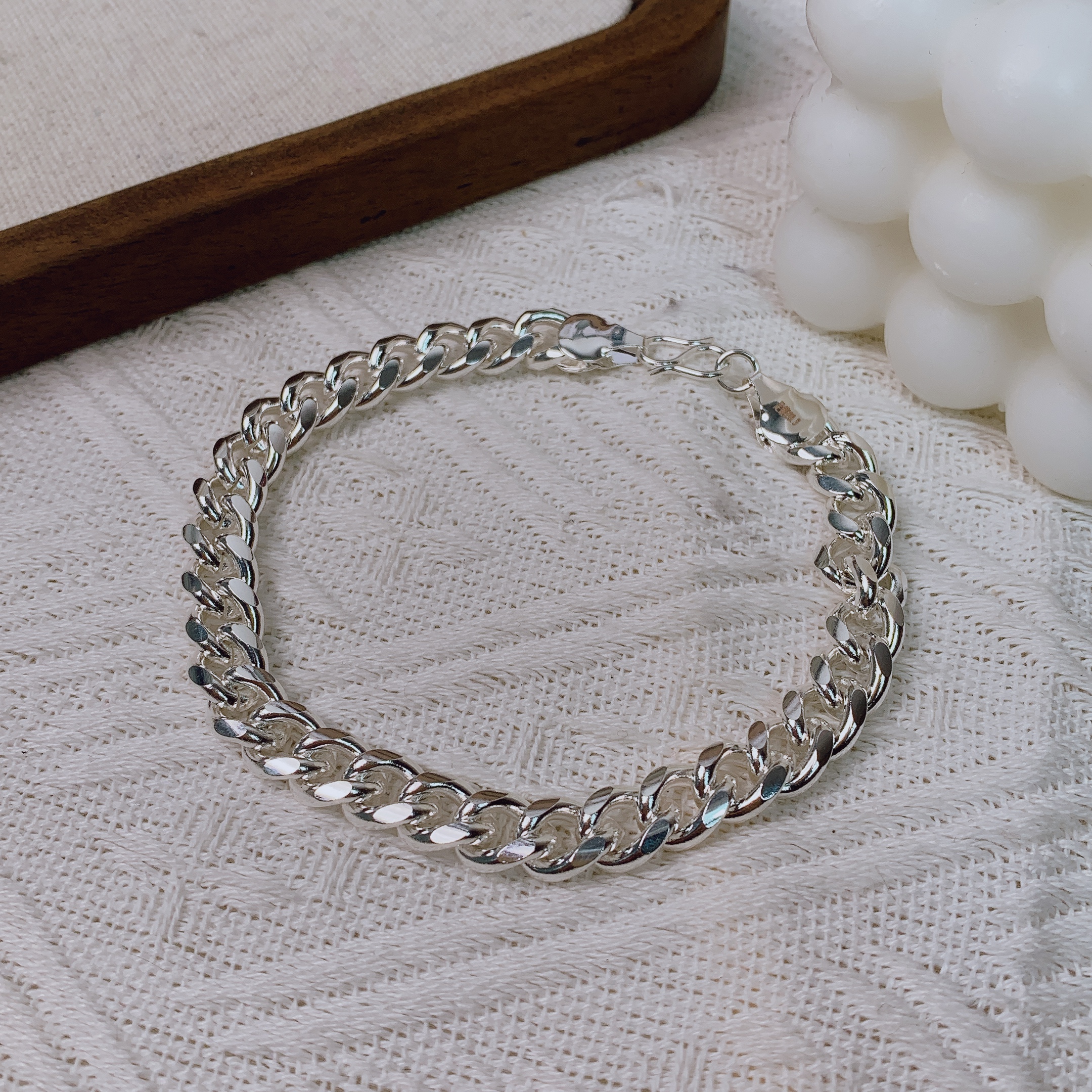 足银手链 999.9 马鞭手链男生手链【20号链接】