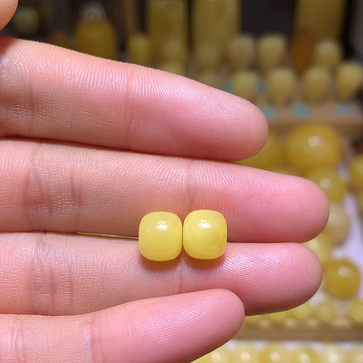 裸石蜜蜡未镶嵌天然俄料黄白花蜜蜡精工老型8.5