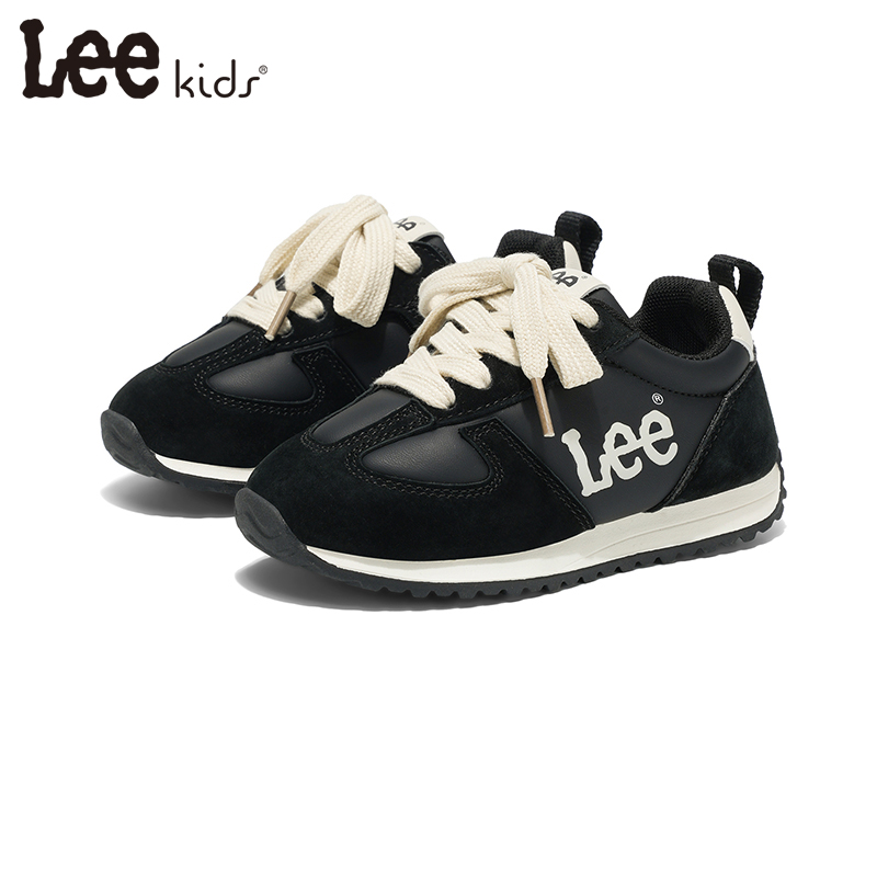 Leekids春秋男童防滑户外鞋支撑轻便运动鞋时尚女童动感风儿童鞋