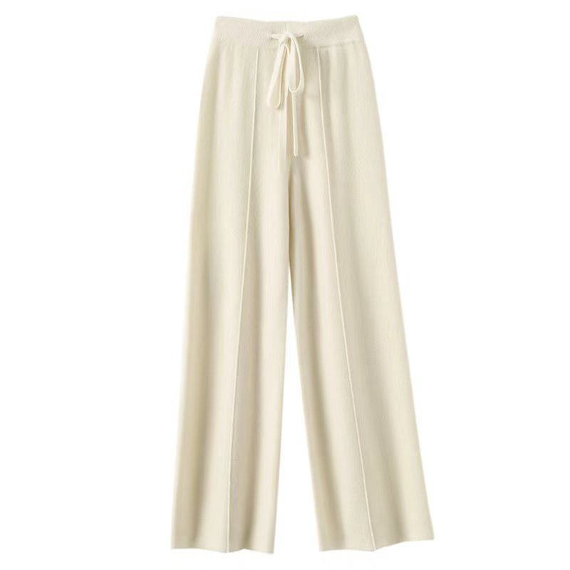 休闲朋克风秋冬休闲裤千金风100羊毛裤子阔腿裤百搭显瘦运动