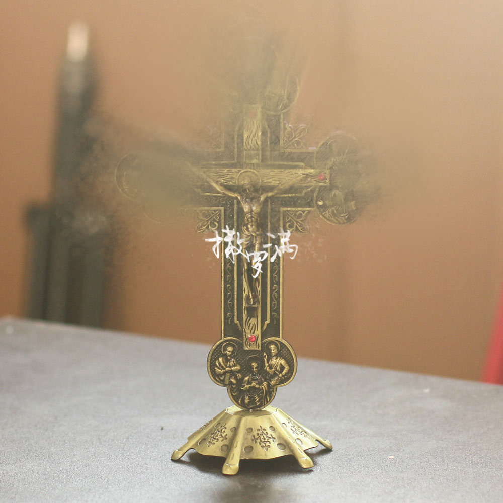 22cm金属十字12个徒弟家庭摆件