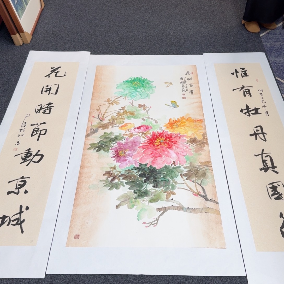 国画国画作品纯手绘山水花鸟