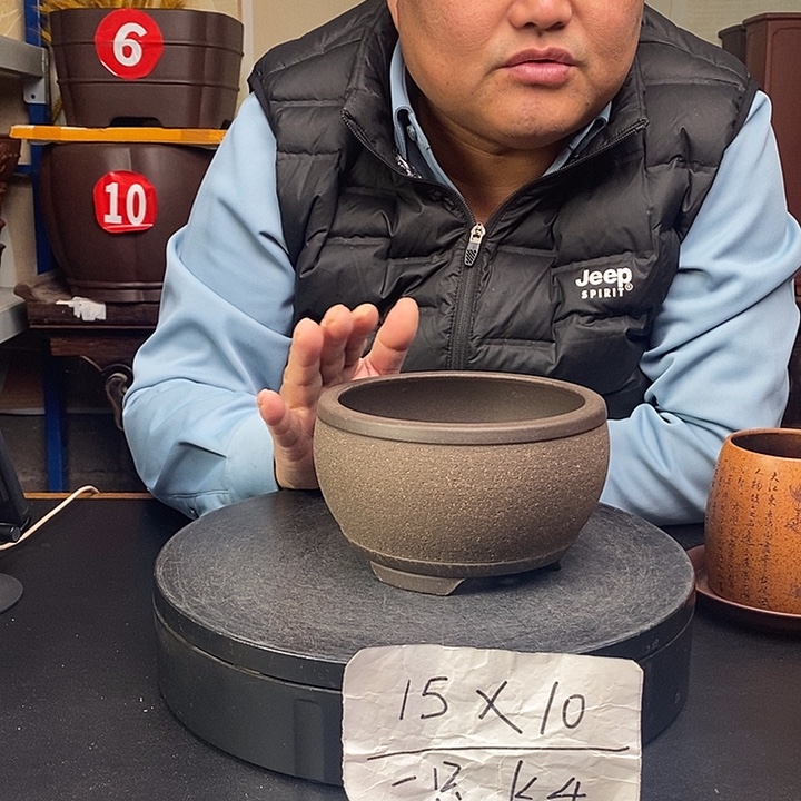 紫砂花盆货号一只K4