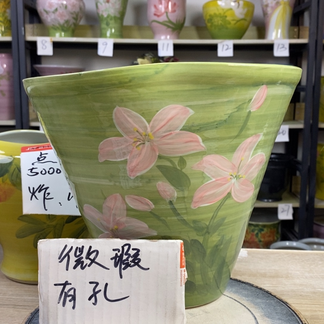 景德镇手工手绘陶瓷花盆