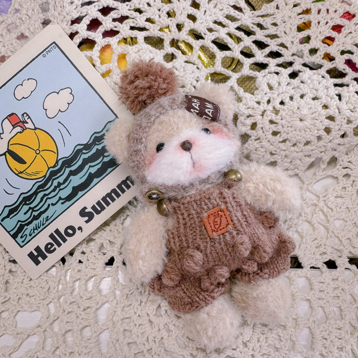 【棒针小熊】纯手工毛线编织玩偶成品