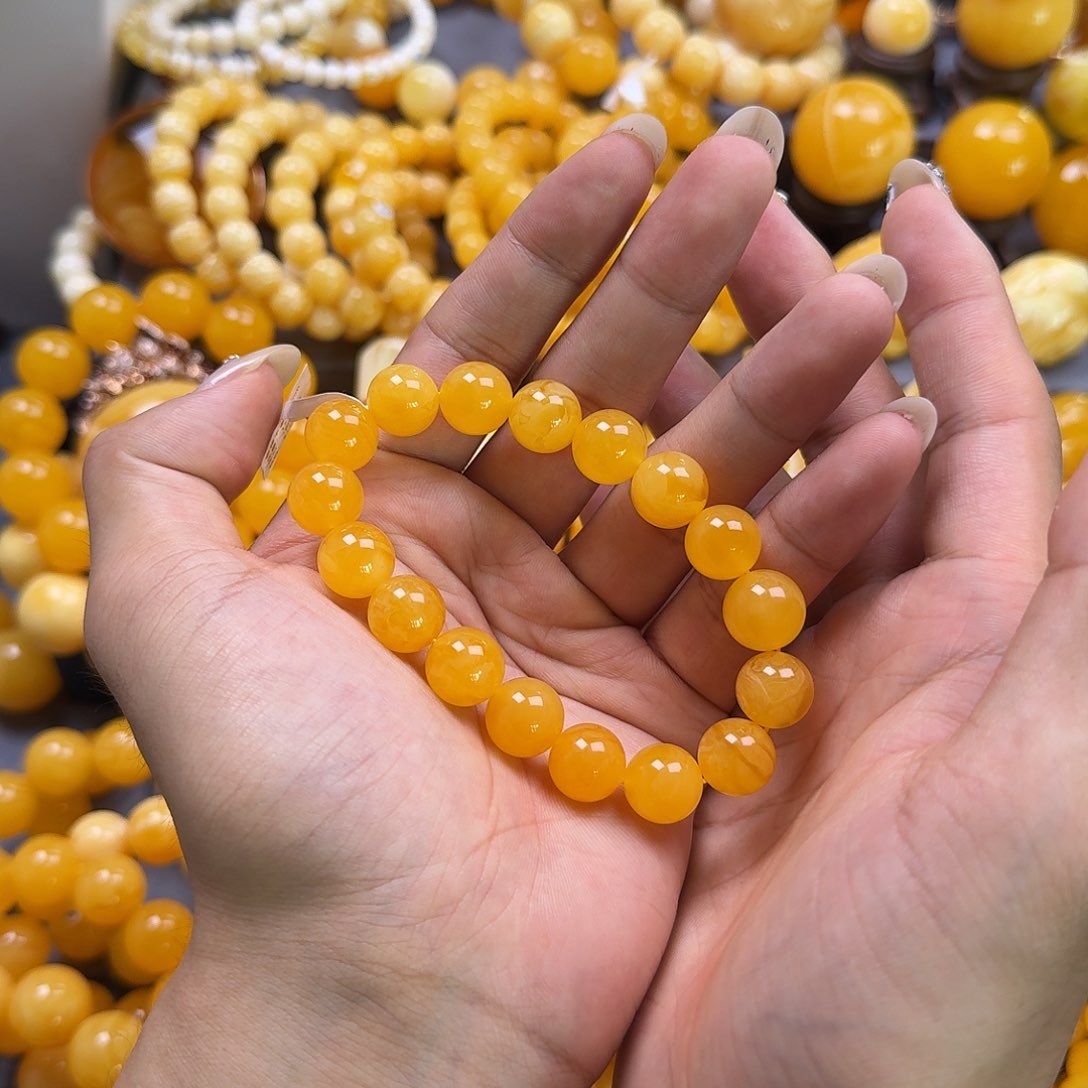 未镶嵌琥珀珠宝奇石12mm