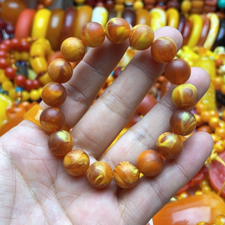 树脂制品13号黄色手串