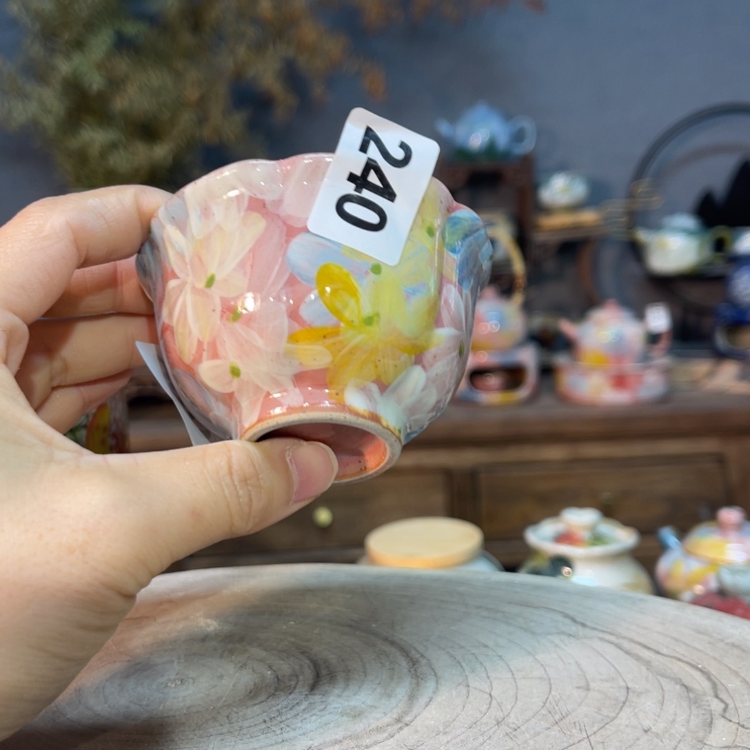 杯素浅陶瓷手工手绘