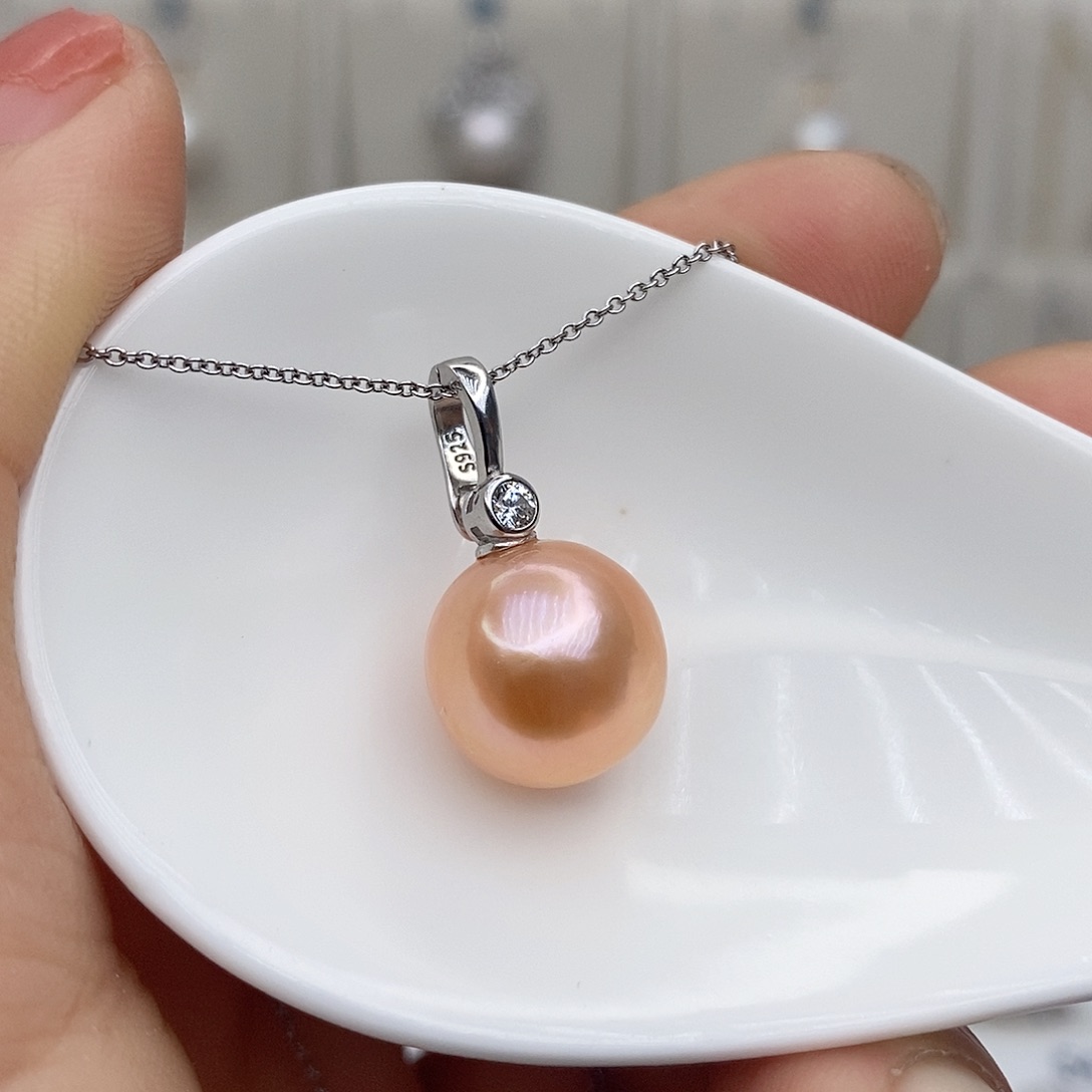 淡水珍珠颈饰银S925镶嵌