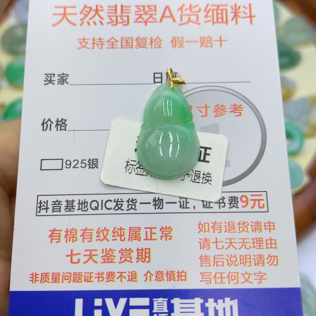 翡翠颈饰18K金镶嵌翡翠