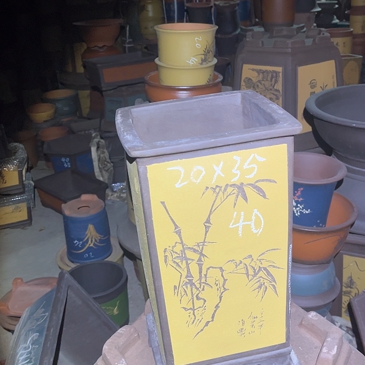 紫砂紫砂花盆也太棒