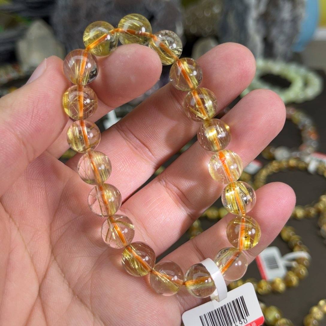 发晶手串未镶嵌钛晶