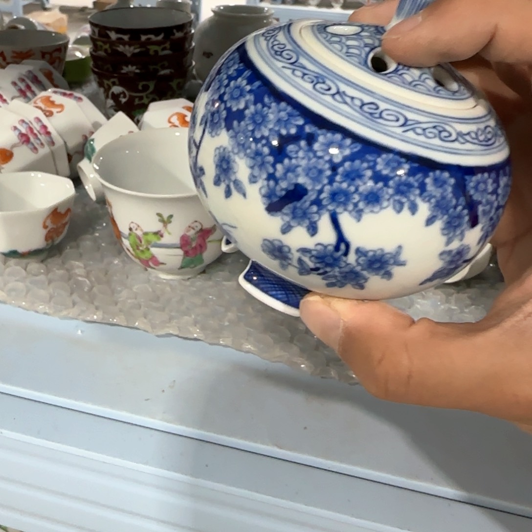 瓷片摆件手绘瓷器处理