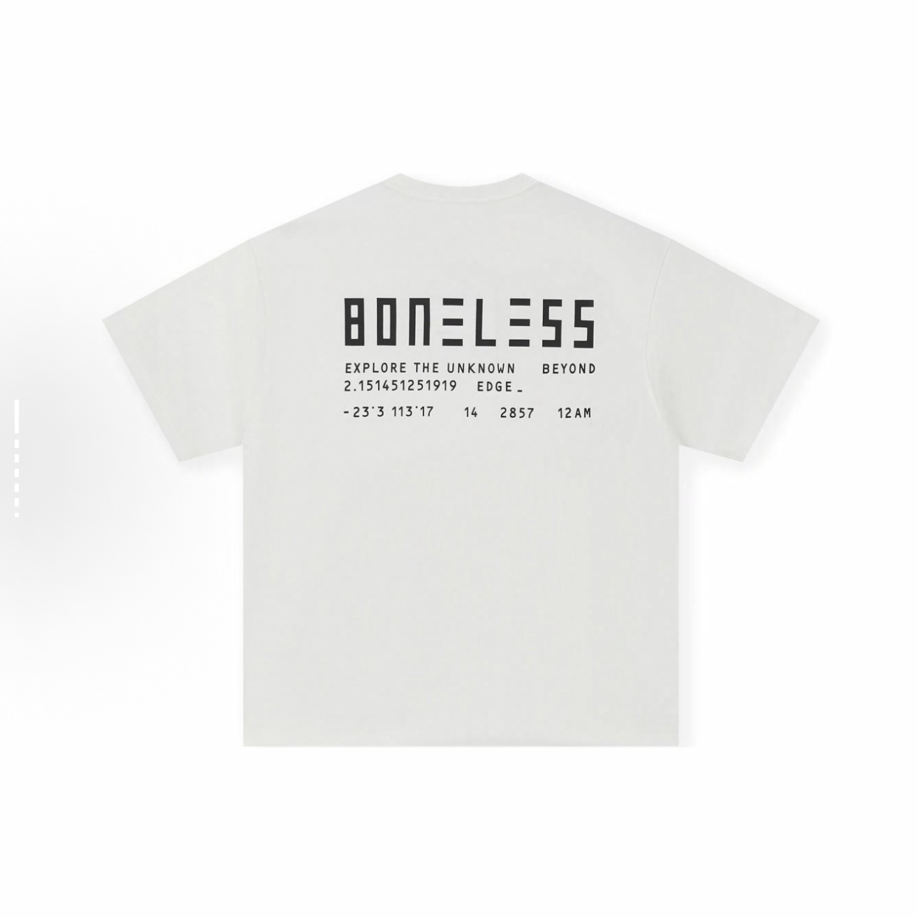 boneLESS胶印logo印花美式复古高街宽松圆领T恤男女同款圆领宽松