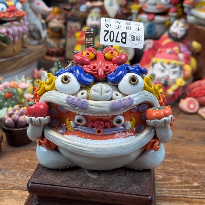 陶摆件小镇青花每日有新品微瑕