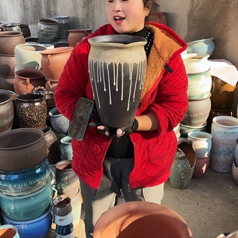 口20高31瑕疵盆子 