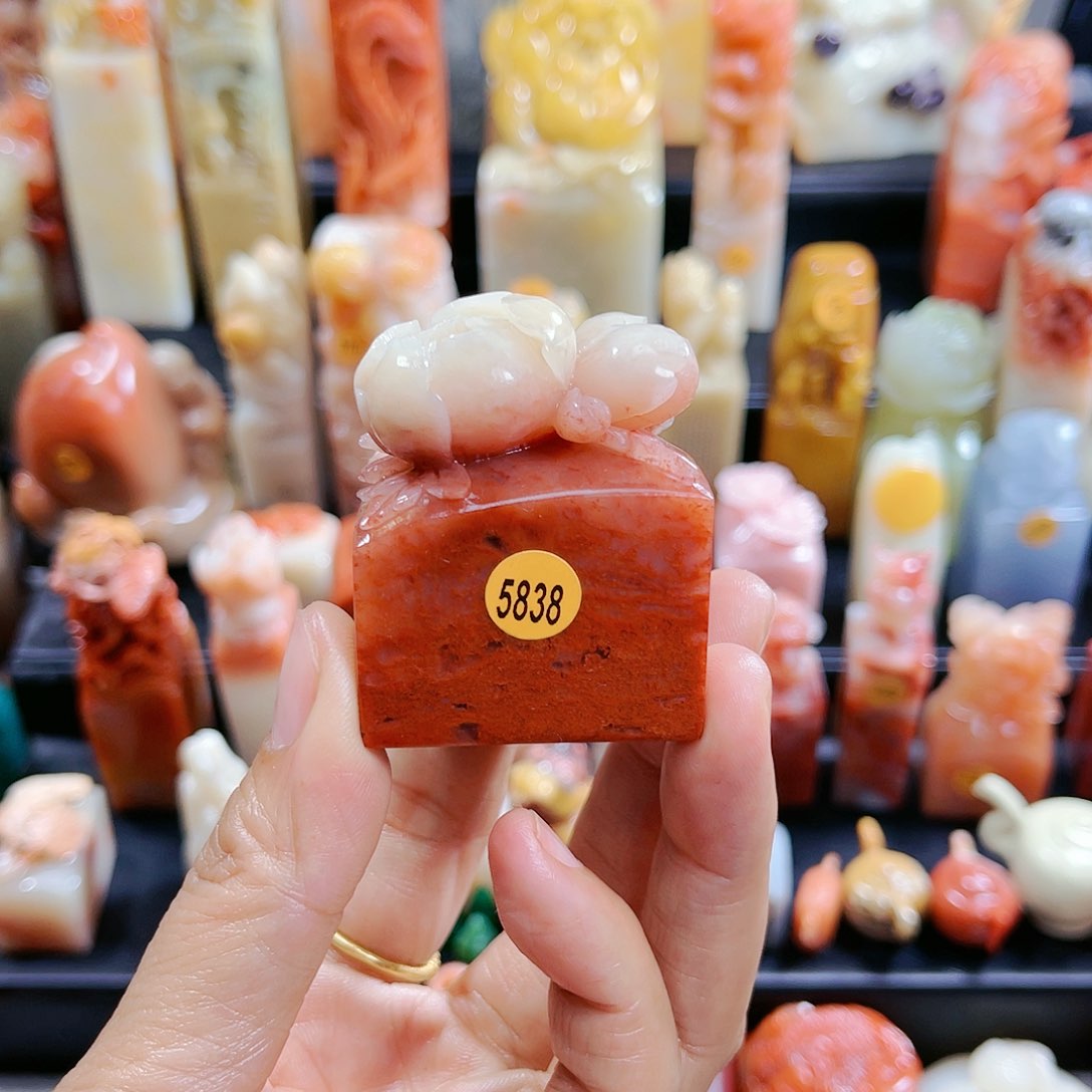 昌化石印石樱*米5838包邮包刻