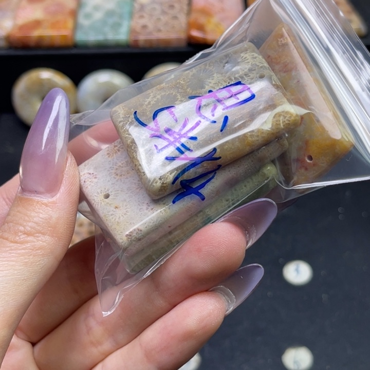 未镶嵌吊坠硅化珊瑚（珊瑚玉）