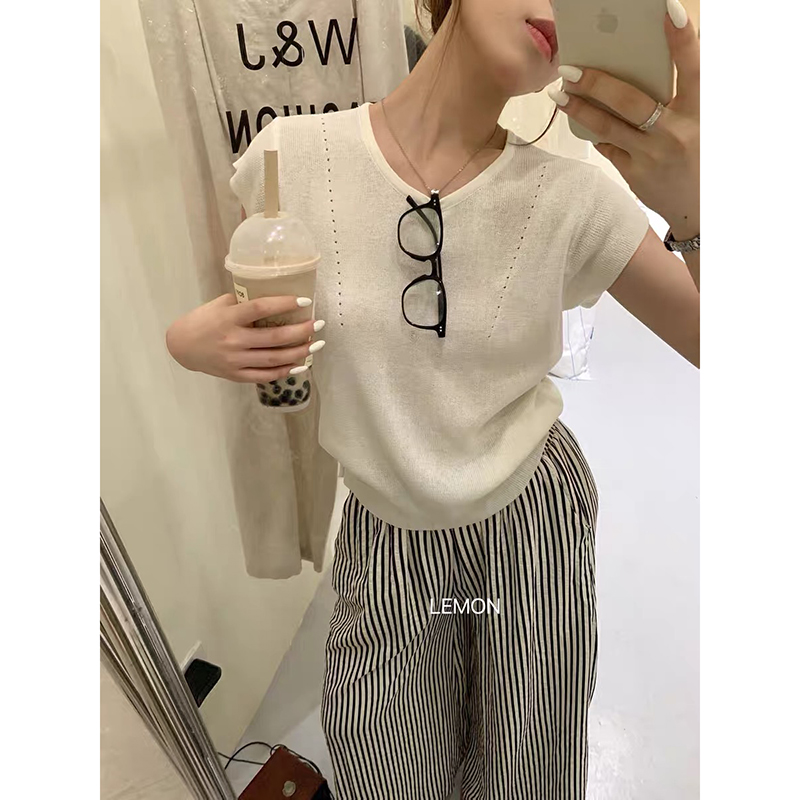 【冰梨绿】3820超柔软新款高品质圆领针织上衣