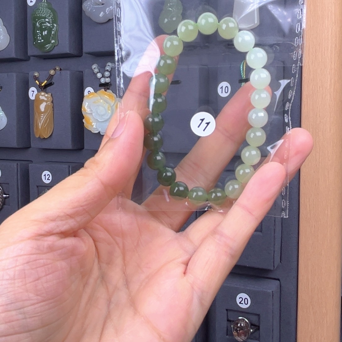 和田玉未镶嵌手串在****下
