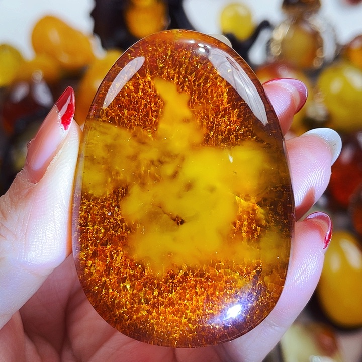 琥珀颈饰未镶嵌吊坠