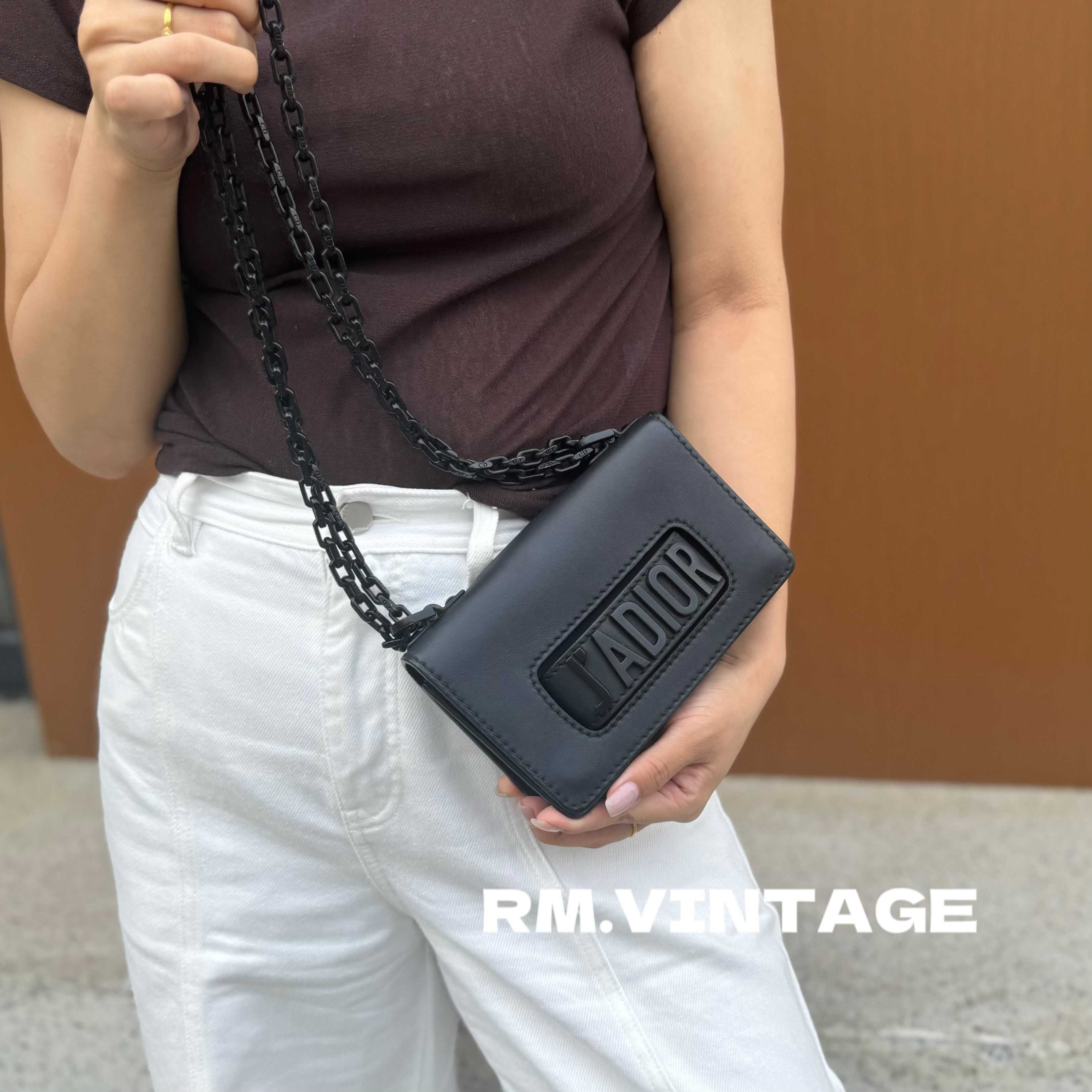 95新 DIOR/迪奥 入目 磨砂黑Jadior单肩包 44827
