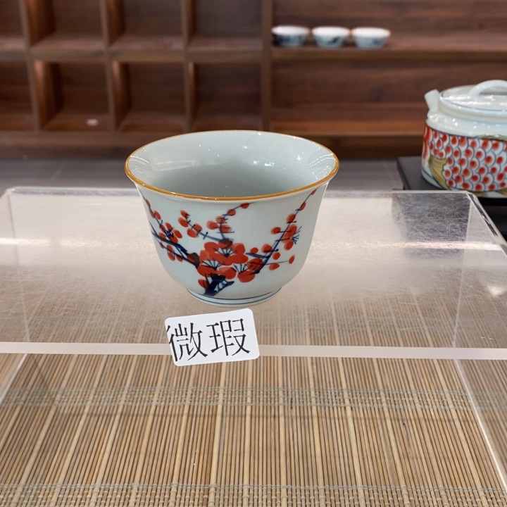 微瑕釉下彩纯手绘手工绘制