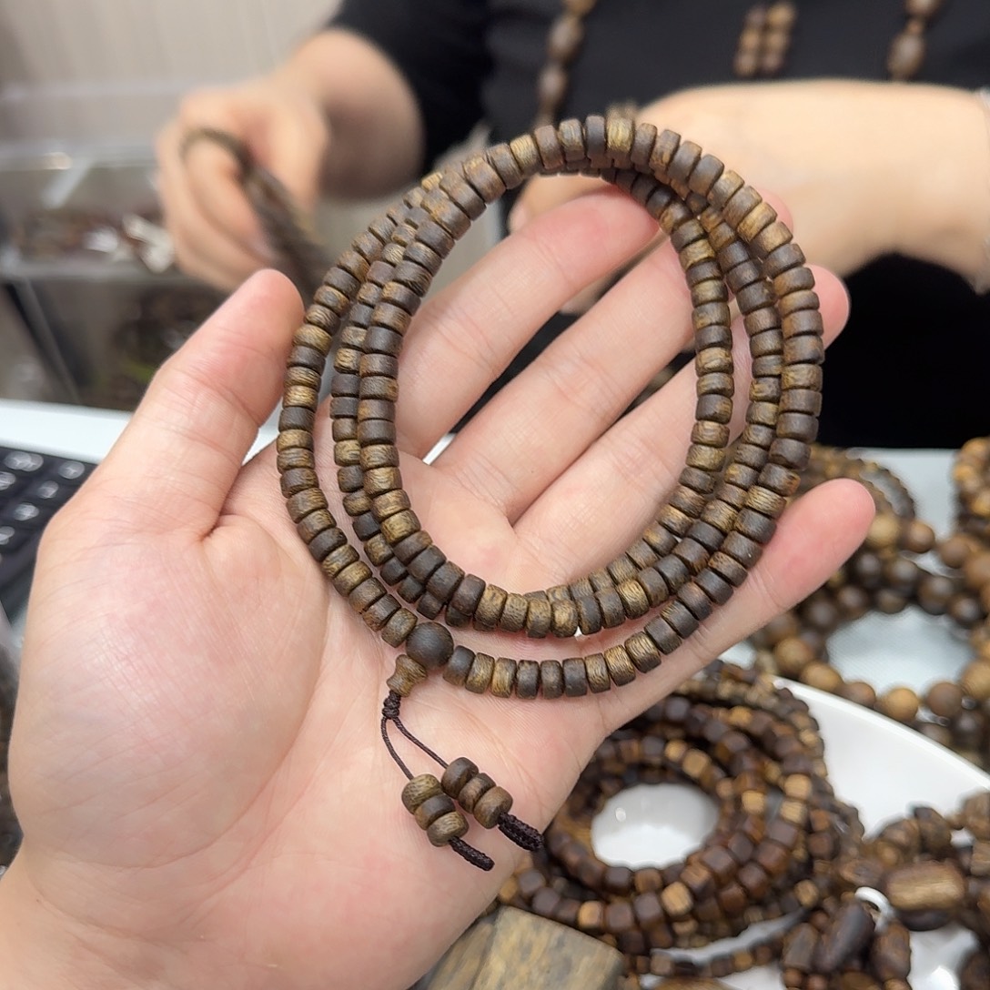 手串沉香白棋母树沉水浮算盘珠 6-20 克多样性发一串